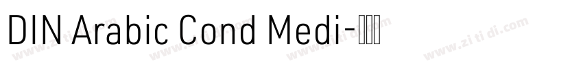 DIN Arabic Cond Medi字体转换
